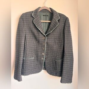 Women's Blue Tweed Jacket